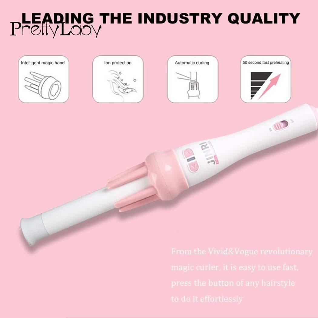 Automatic Hair Curler Rotating Rolling Iron Fast Styling Wand Ceramic Heating Tube with Plant Protein Coating