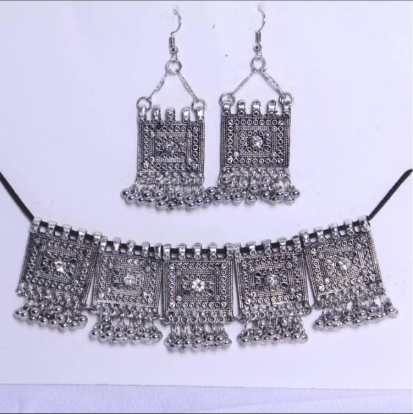 Afghani Antique Choker Necklace With Earrings For Women /necklace Set