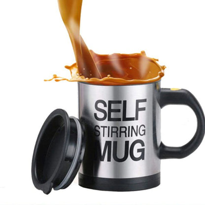 Auto Self Stirring Coffee Mug Stainless Steel Automatic Coffee Mixing Cup Shaker Grinder (random Color)