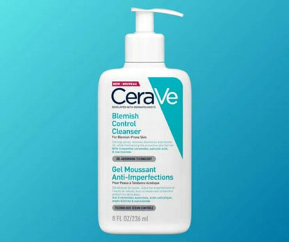 Cerave Blemish Control Face Cleanser For Blemish-prone Skin With 2% Salicylic Acid & Niacinamide For Blemish-prone Skin