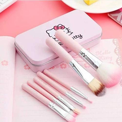 Cute 7 Piece Makeup Foundation Powder Eye Shadow Brushes Set