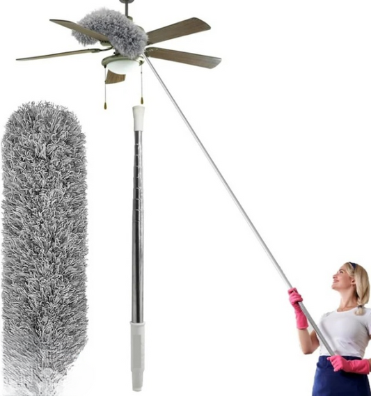 Extendable Telescope Microfiber Duster Long Handle For Cleaning Dust, Dirt And Stains Fan Duster High Quality