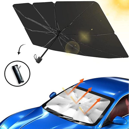 Foldable Car Windshield Umbrella Sun Shade, Protect From Uv Reflecting Rays | Suitable For Windshields Of Various Car Models