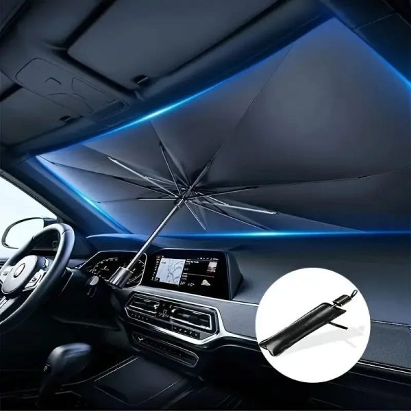 Foldable Car Windshield Umbrella Sun Shade, Protect From Uv Reflecting Rays | Suitable For Windshields Of Various Car Models