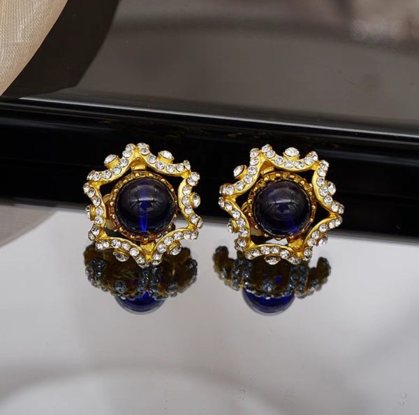 Imported Dual-toned Radiant Stud Earrings