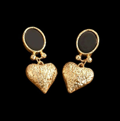 Imported Exquisite Heart Charm Statement Earrings