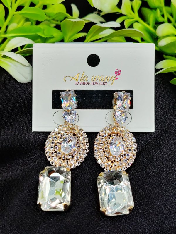 Imported Radiant Elegance Crystal Drop Earrings