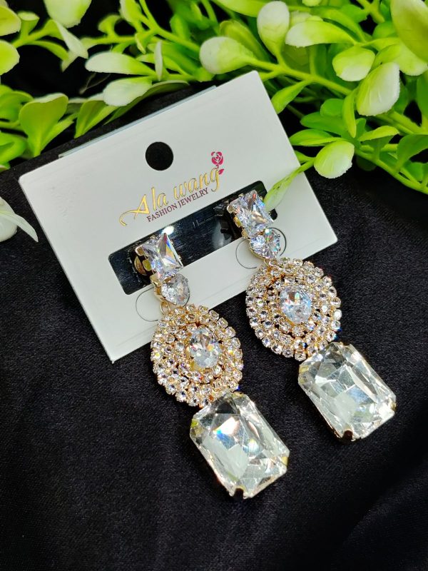 Imported Radiant Elegance Crystal Drop Earrings