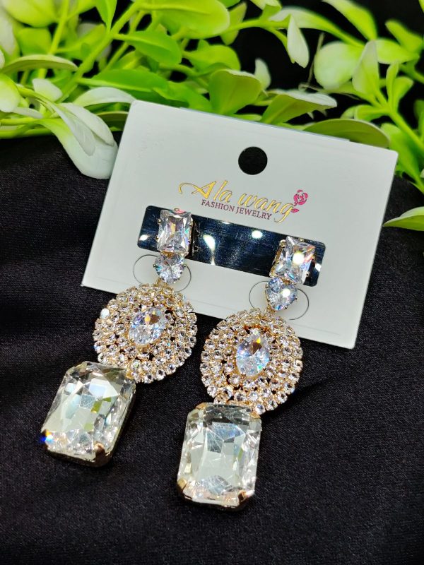 Imported Radiant Elegance Crystal Drop Earrings