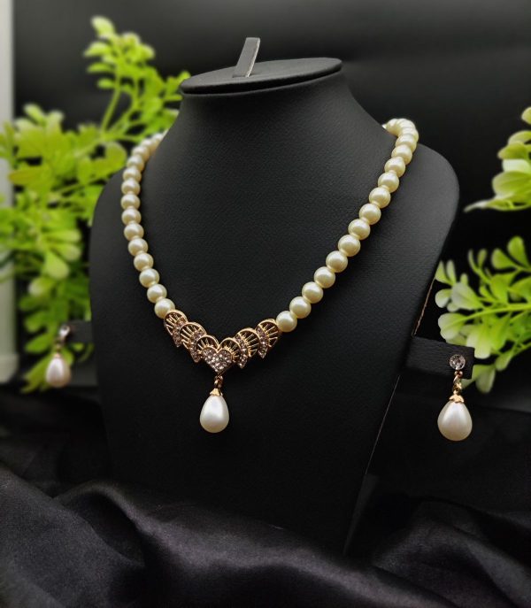 mported Timeless Pearl Elegance Necklace Set With Drop Earrings | Girls & Women Fashion ₨951