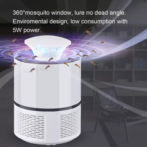 Uv Led Light Fly Bug Di-speller With Suction Fan Repellent Lamp (random Color)