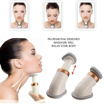 Neckline Slimmer & Toning Massager System, Double Chin Remover Facial Neck Line Exerciser Chin Massager