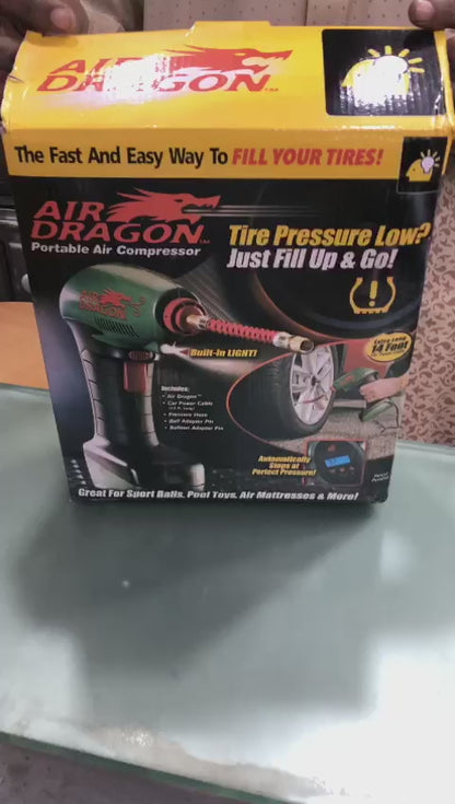 Air Dragon Portable Air Compressor Build In Light Great For Sport Ball, Pool Toys, Air Mattresses