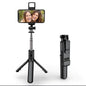 R1s Selfie Stick With Tripod | Bluetooth Foldable Selfie Rod With Remote Control For Phone Action Camera Iphone ﻿with Flash Light