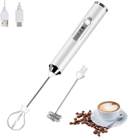 Rechargeable Electric Coffee Mixer Egg Beater Quick Frothing Action