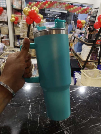 Stainless Steel Tumbler Water Bottle Travel Tumbler Vacuum Insulated Mug (1200ml) (random Color)