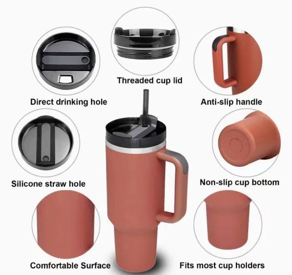 Stainless Steel Tumbler Water Bottle Travel Tumbler Vacuum Insulated Mug (1200ml) (random Color)