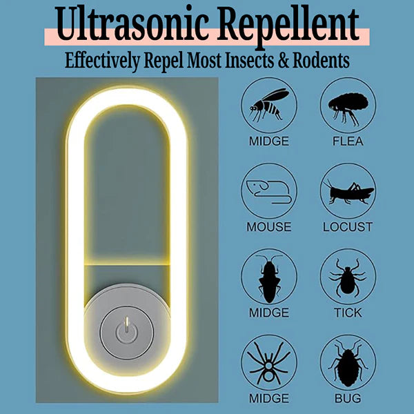 Ultrasonic Mosquito Repellent Light | Portable Electronic Insect Killer