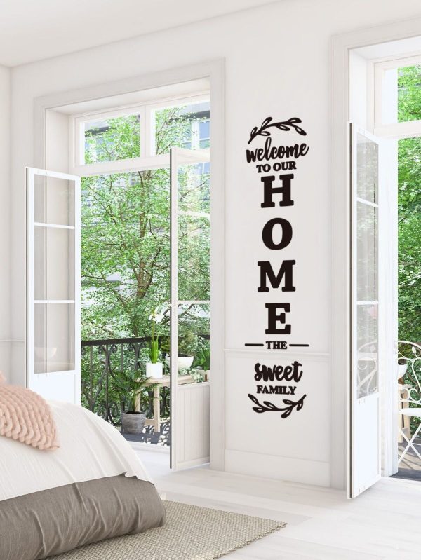 Wall Decoration Welcome Home The Sweet Family Wooden Wall Art Home Decor